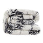 Campfire - Ranch Life Western Toile Campfire Sherpa Throw - Black / White