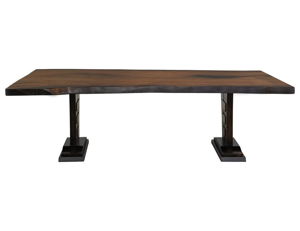 Forge - Rectangular Dining Table (Live Edge) - Brown