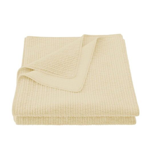 Stonewashed Cotton Velvet - Full/Queen Quilt - Light Tan