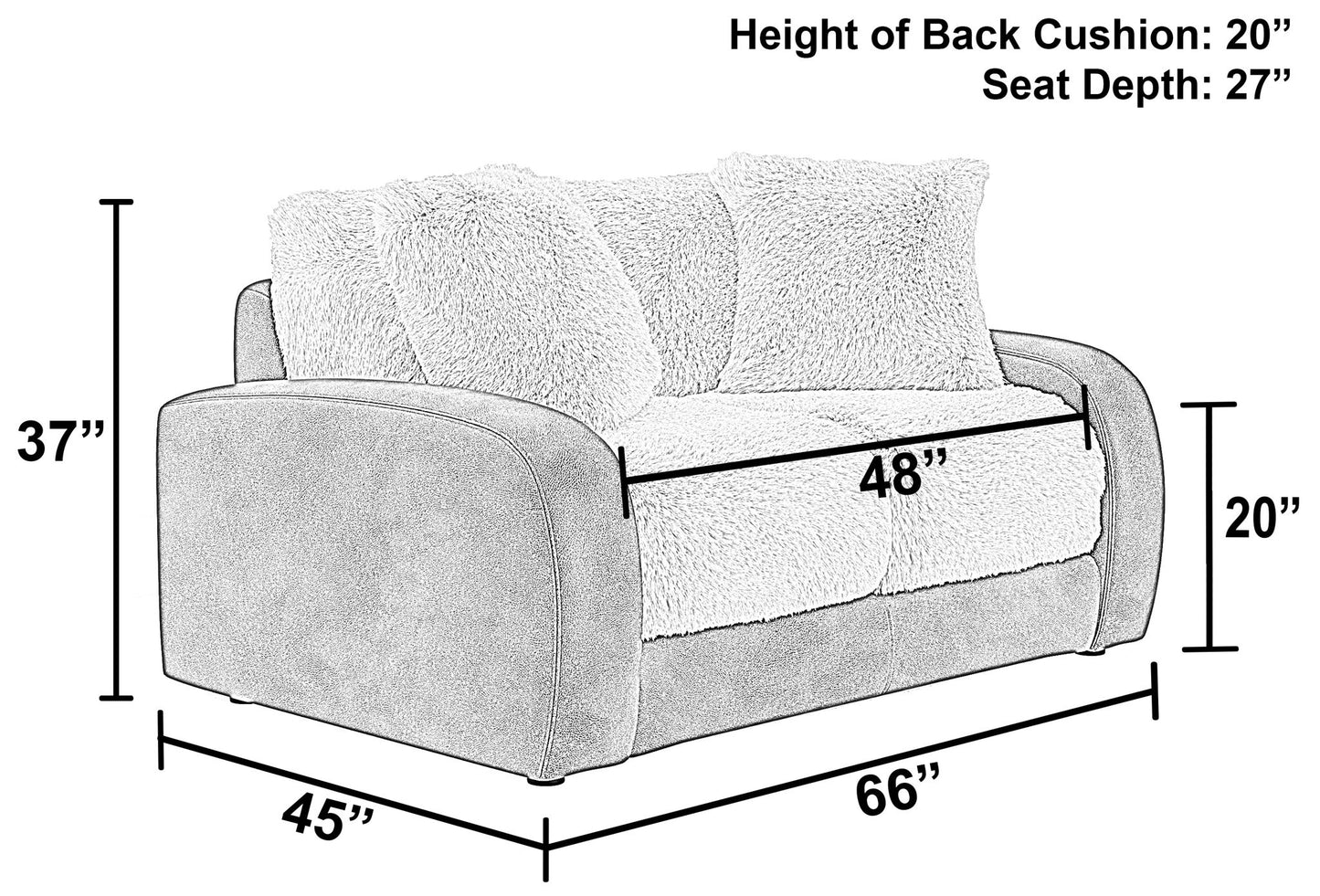 Snowball - Loveseat - Taupe / Natural