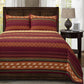 Solace - King Reversible Quilt Set (Set of 3) - Red / Orange / Brown