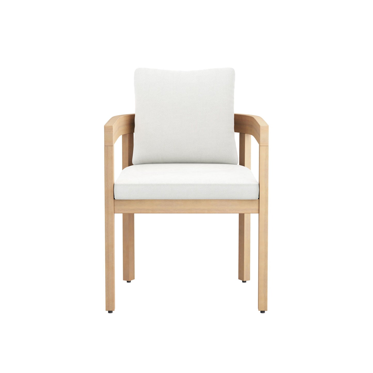 Wesley - Patio Side Chair With Cushion (Set of 2) - White