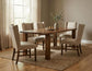 Silver - Rectangular Dining Table - Brown