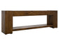 Natural Teca - Console 94" Electric Fireplace Compatible - Brown
