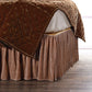Stella - Queen Faux Silk Velvet Bed Skirt - Dusty Rose