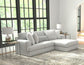 Logan - Upholstered Sectional With Comfort Coil Seating And Accent Pillows Included
