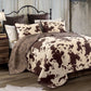 Elsa Cowhide - Full/Queen Reversible Quilt Set (Set of 3) - Chocolate