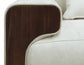 Raramuri - Loveseat - White / Dark Brown