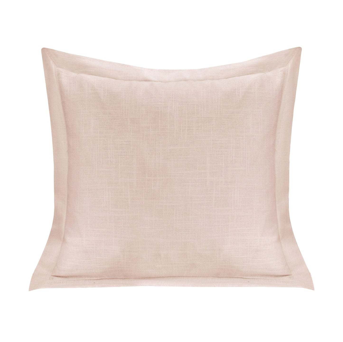Luna - Single Flanged Washed Linen Pillow - Blush