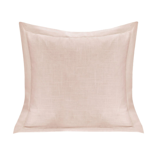 Luna - Single Flanged Washed Linen Pillow - Blush