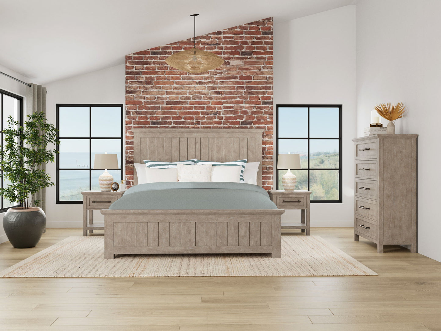 Bennett - Five Drawer Chest - Frosted Gray