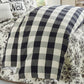 Camille - Queen Buffalo Check Comforter Set (Set of 3) - Black / Natural