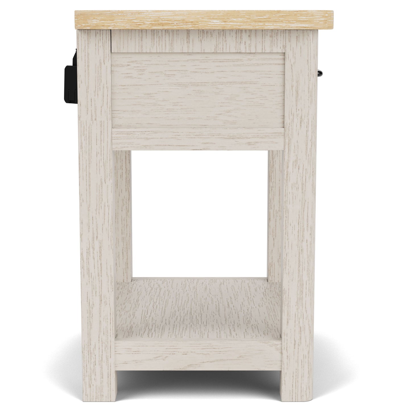Glenndale - One Drawer Nightstand - Aged White / Wheat