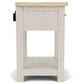 Glenndale - One Drawer Nightstand - Aged White / Wheat