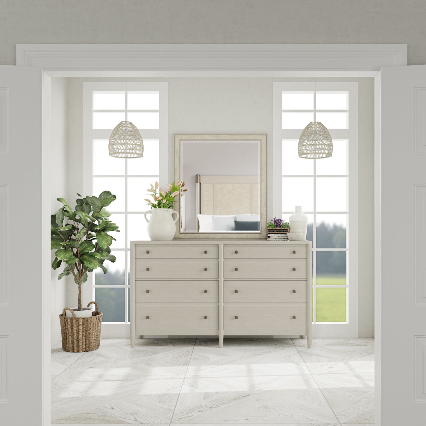Laguna - Mirror - Beige