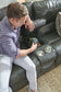 Como - 7 Piece Italian Leather Match Reclining Sectional