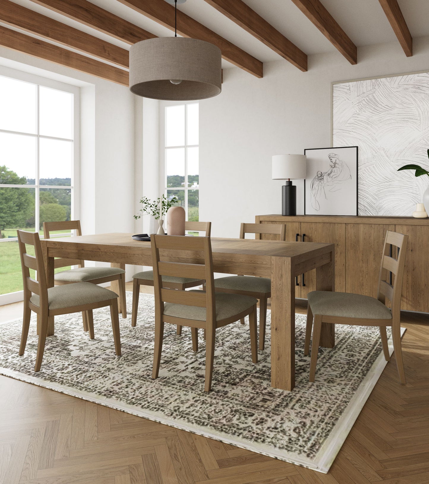 Davie - Rectangular Dining Table - Light Brown