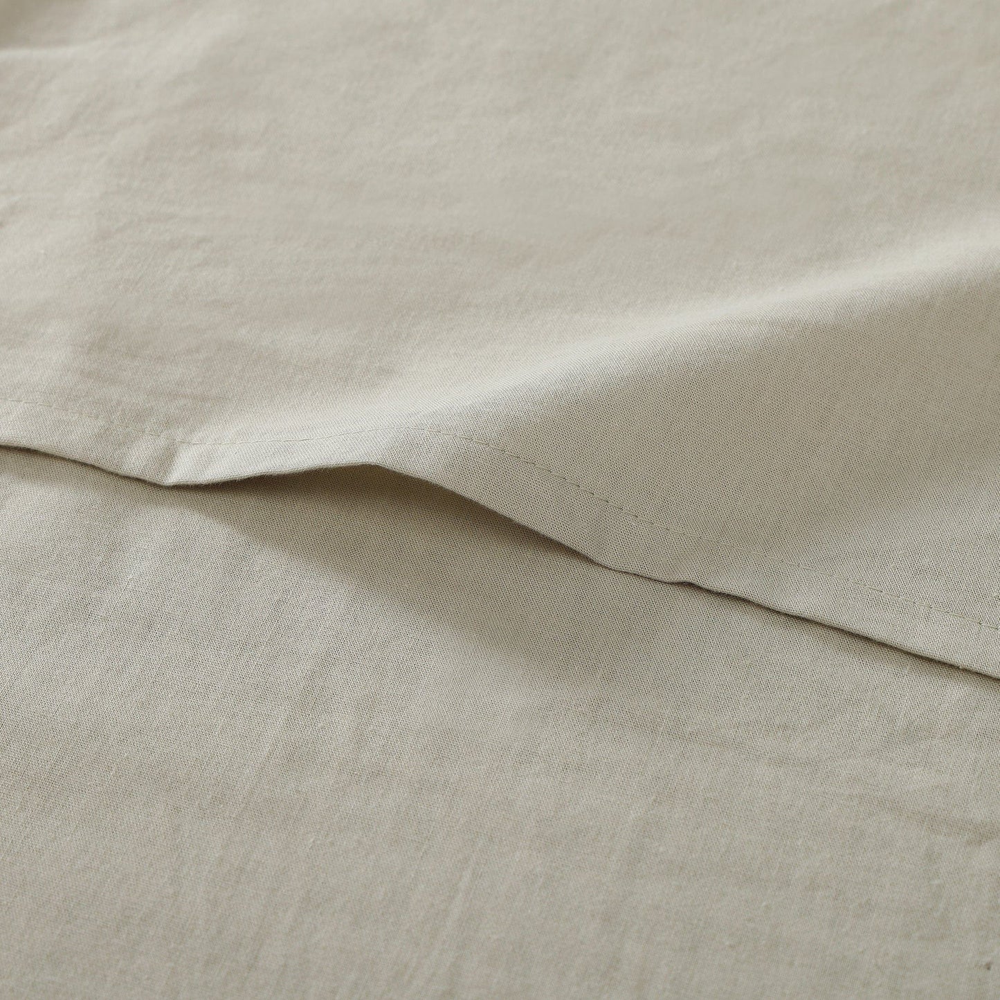 Stonewashed Cotton Waffle Weave - King Duvet Cover Set (Set of 3) - Light Tan