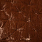 Stella - Twin Faux Silk Velvet Pintuck Quilt - Copper Brown