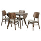 Oscar - Drop Leaf Dining Table With 4 Chairs - Walnut / Natural Cush