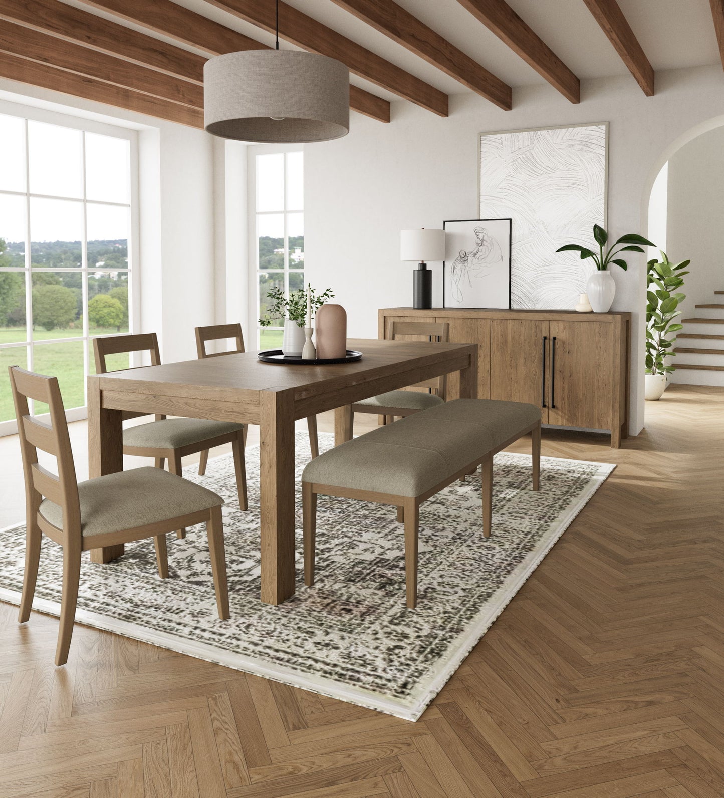 Davie - Dining Bench - Light Brown