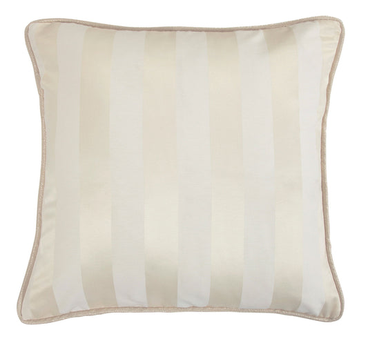 Hollywood - Cabana Stripe Euro Sham - White / Cream