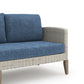 Carezza - 5 Piece Set (Sofa & 2 Club Chairs & 2 Stools) - Dark Blue