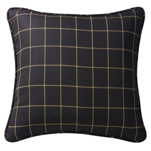 Ashbury - Black Woven Tweed Euro Sham - Black