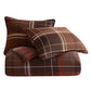 Jackson - Full Plaid Comforter Set (Set of 3) - Brown / Red