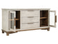 Loft - 3 Drawer & 2 Door Buffet - Gray / Beige