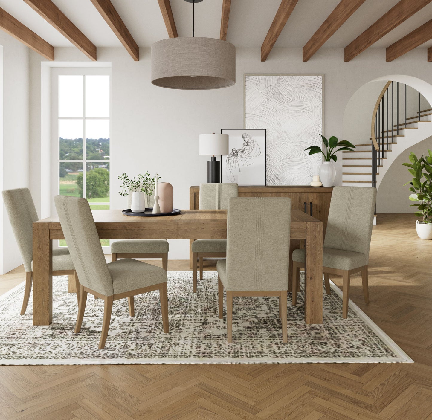 Davie - Upholstered Side Chair (Set of 2) - Light Brown