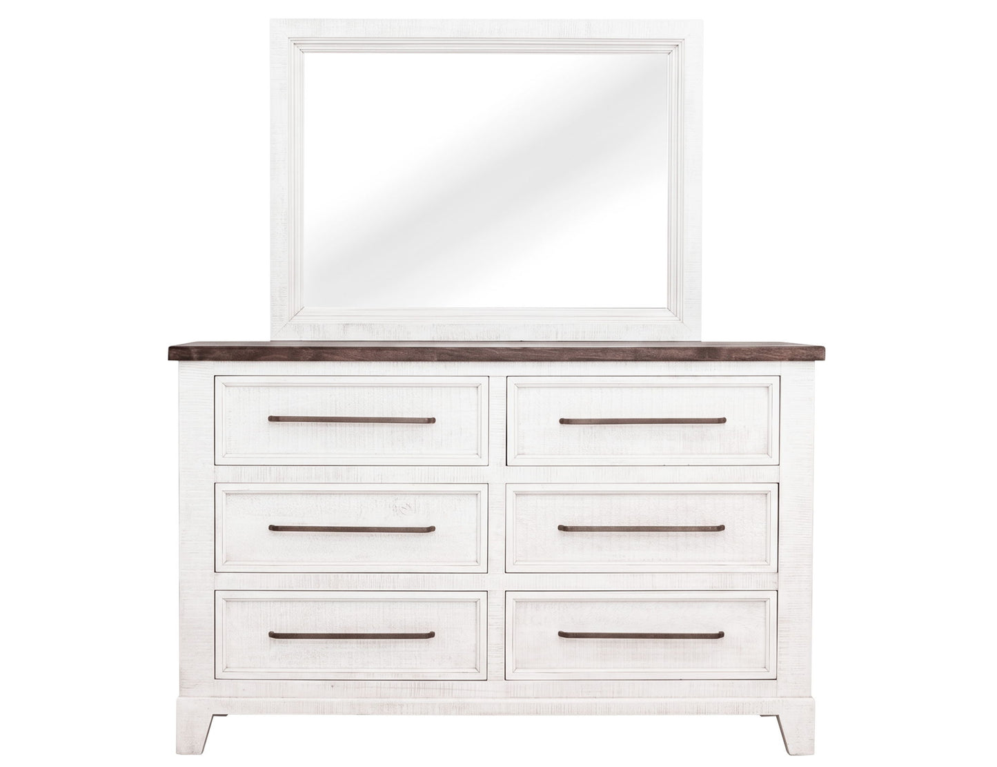 Stoa - Mirror - White / Brown