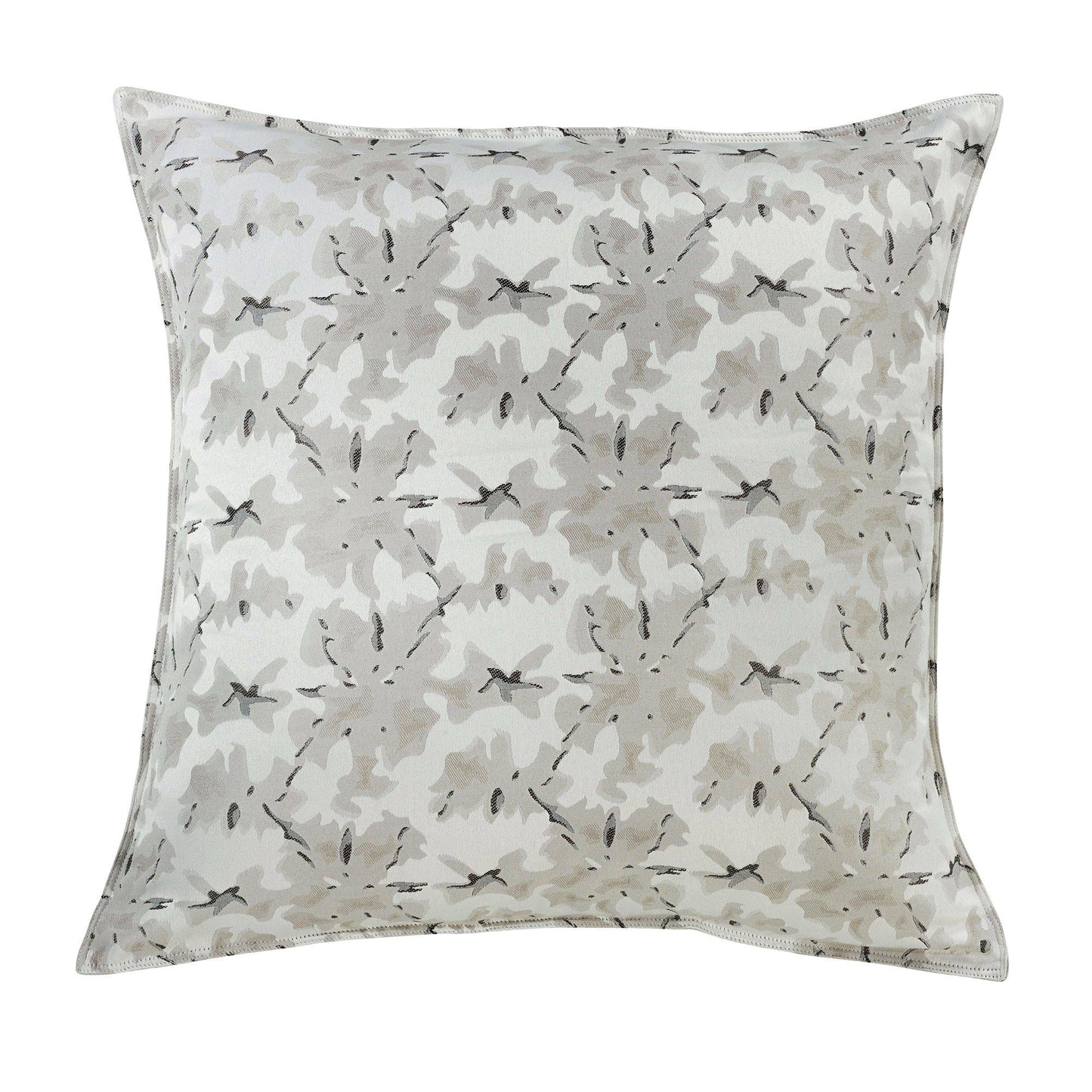 Warshack Inkblot - Decorative Print Euro Sham - Gray