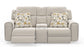 Micah - Power Headrest Power Deep Seat Reclining Console Loveseat - Oatmeal