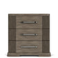 Sariel - 3 Drawer Nightstand - Dark Brown
