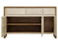 Evoke - 3 Drawer & 3 Door TV Stand/Console - Ivory / Brown