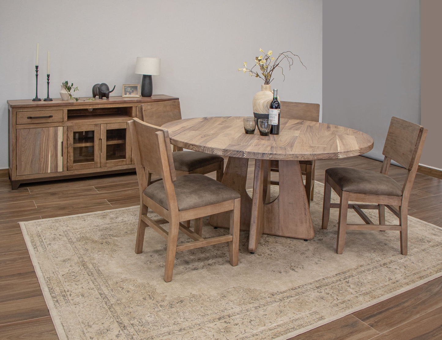 Parota - Round Table - Light Brown