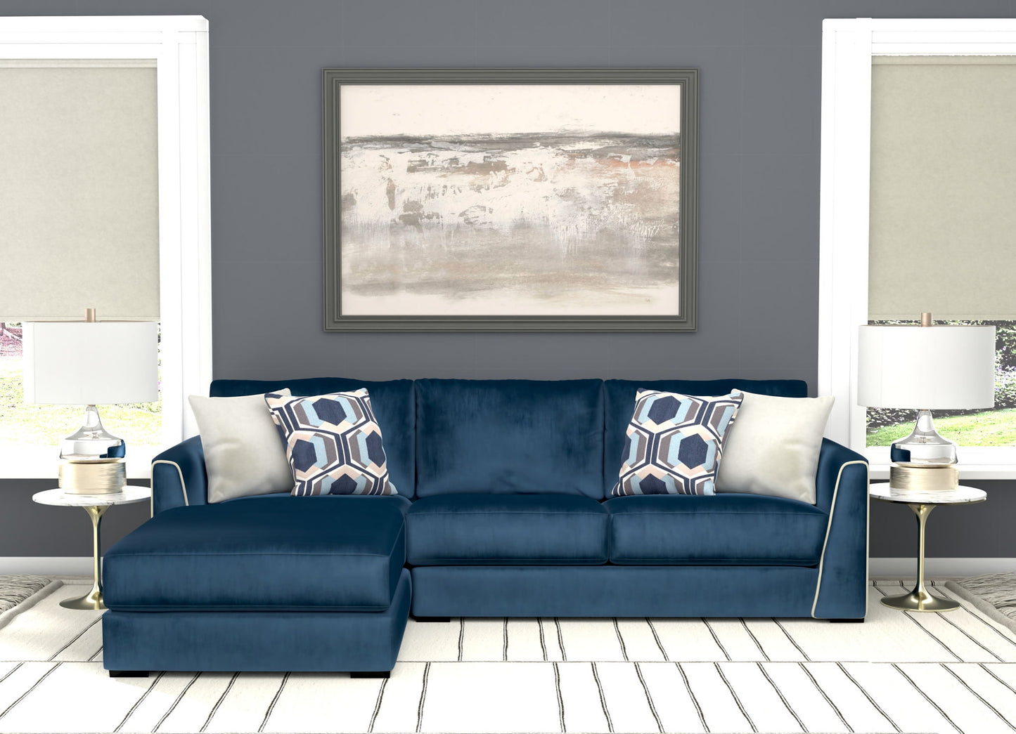 Jetson - Sectional With Comfort Coil Seat Cushions And Included Accent Pillows