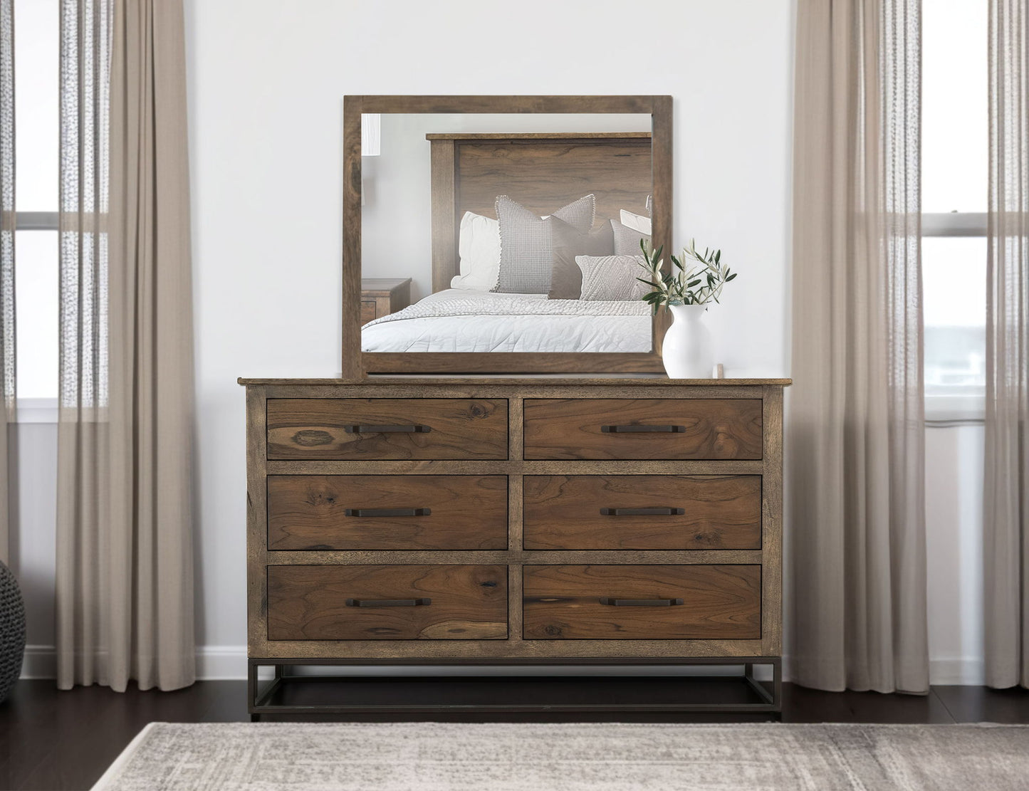 Natural Teca - Mirror - Brown