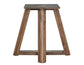 Silver - Round Dining Table With Resin River - Brown