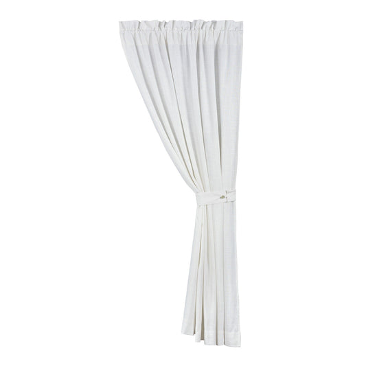 Luna - Washed Linen Lined Curtain - White