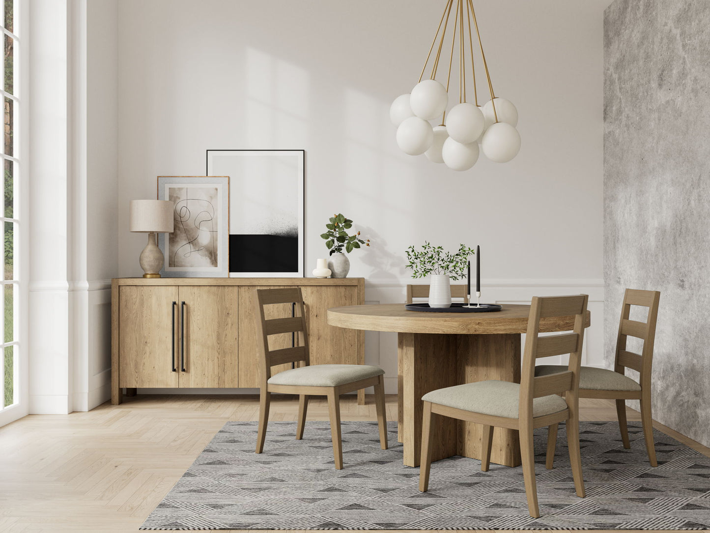 Davie - Round Dining Table - Brown