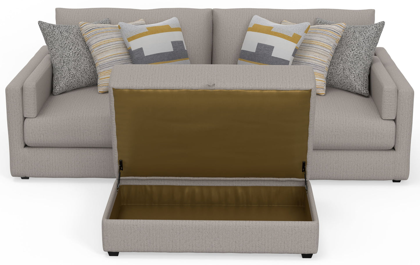 Trevor - Extra Deep Oversized Sofa With Included Storage Cocktail Ottoman