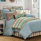 Serape - Queen Duvet Cover - Turquoise / Brown