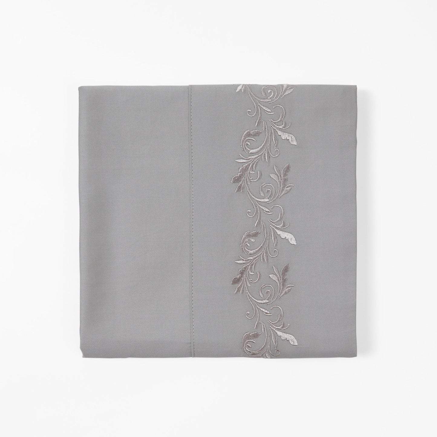 Scroll Sheet - Queen 350TC Gray Scroll Embroidered Sheet Set (Set of 4) - Gray