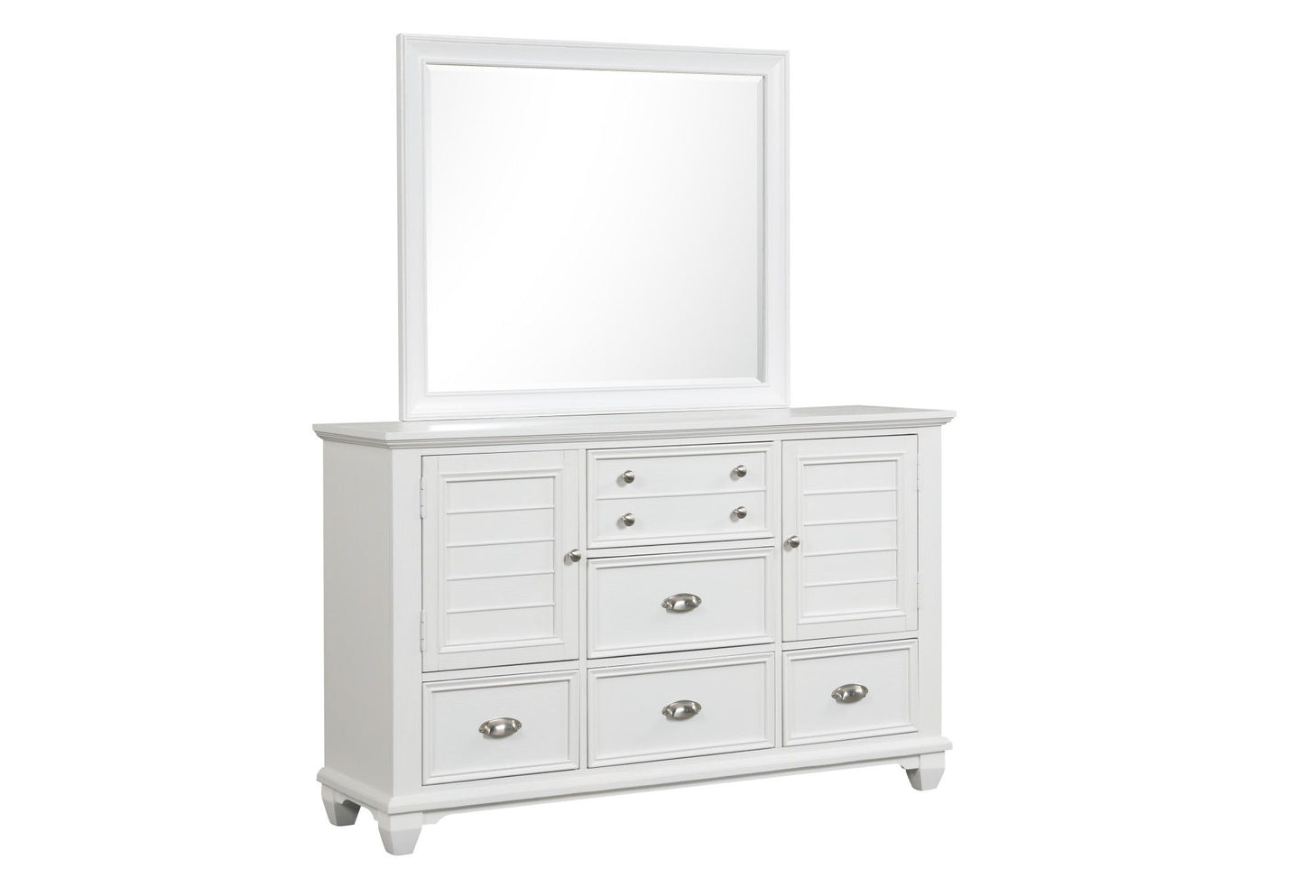 Jamestown - Landscape Mirror - White