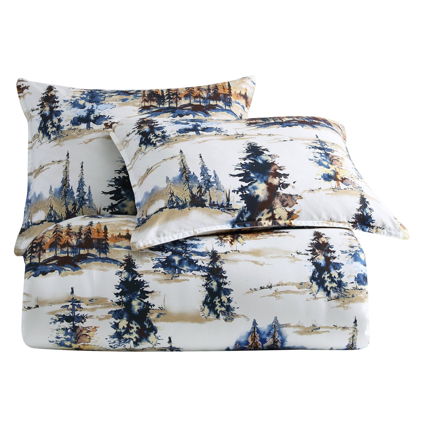 Acadia - Queen Reversible Duvet Cover Set (Set of 3) - Copper