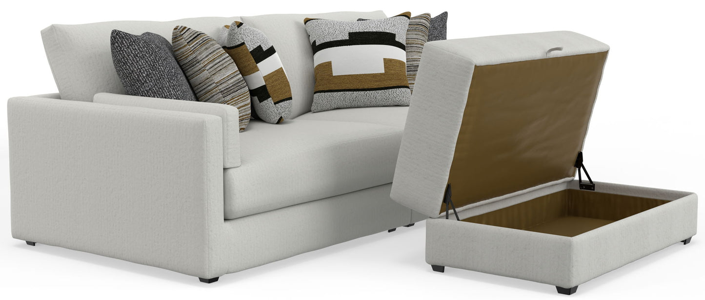 Trevor - Extra Deep Oversized Sofa With Included Storage Cocktail Ottoman