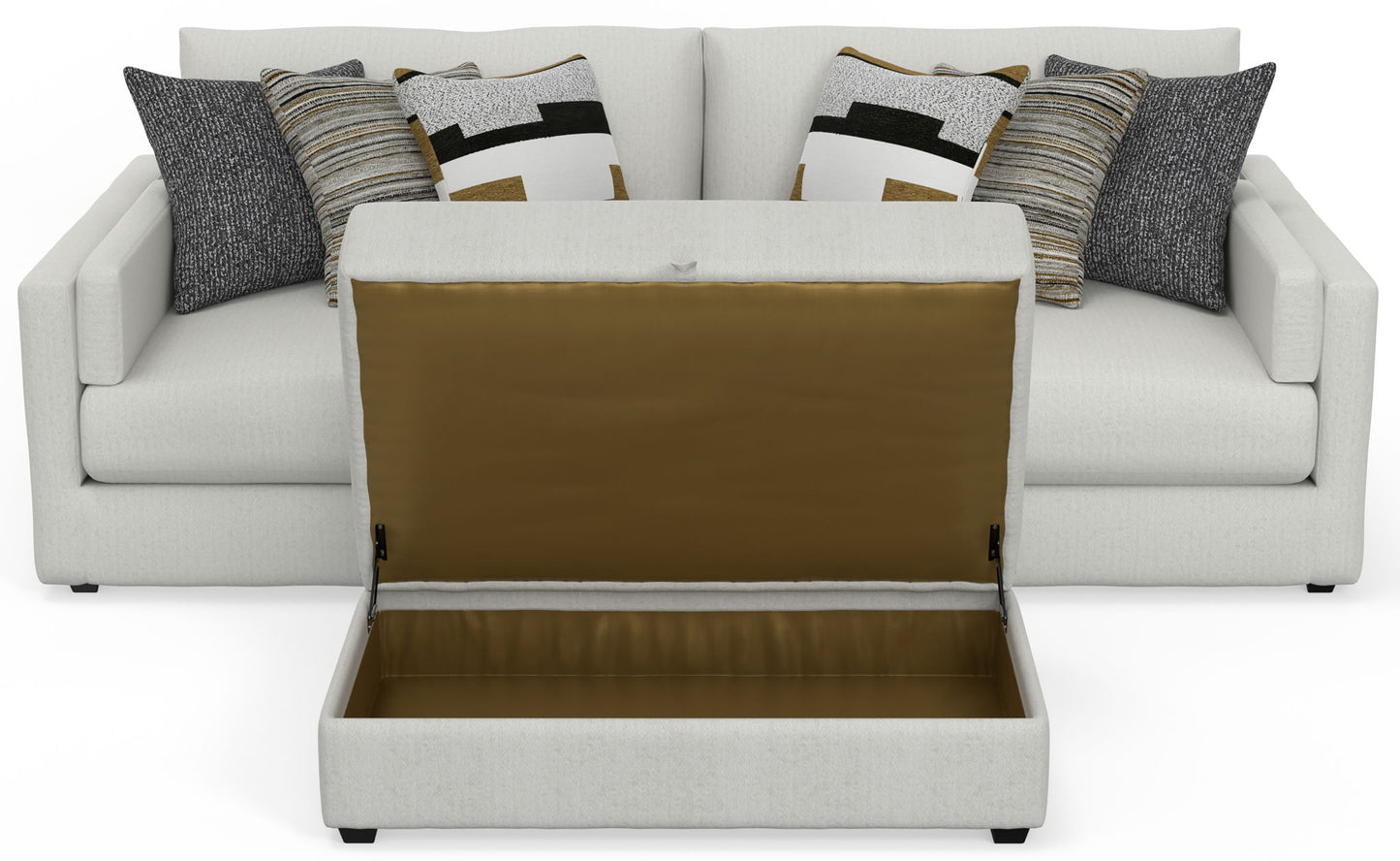 Trevor - Extra Deep Oversized Sofa With Included Storage Cocktail Ottoman
