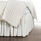 Stella - Queen Faux Silk Velvet Bed Skirt - Stone